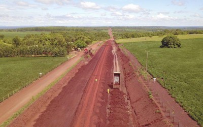 Pavimentação da MS-352 em Terenos.