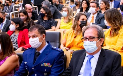 Presidente do TCE-MS prestigia posse de desembargadores