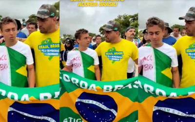 O Capitão Contar acompanha Nikolas em caminhada até Brasília.