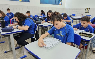 Estudantes da Reme participam de simulado.