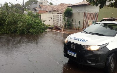 Alerta amarelo prevê tempestade em Campo Grande.