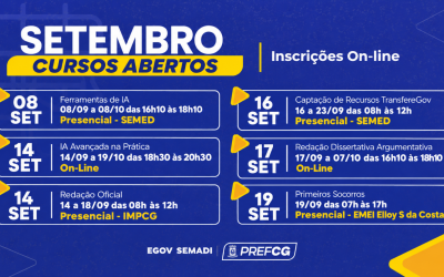 Egov abre vagas em seis cursos de capacitação na Capital.