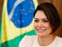 A ex Primeira dama Michelle Bolsonaro lidera corrida para presidente em MS, revela pesquisa.