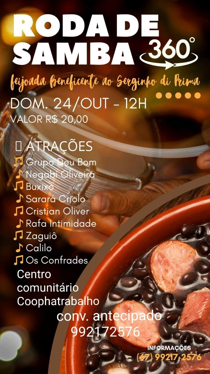 Pagode do Dedinho.  Associação de Moradores da Coophatrabalho.