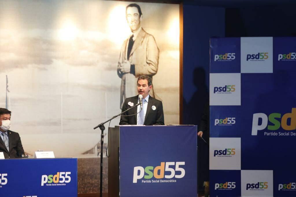 Prefeito Marquinhos Trad faz discurso no lançamento do partido PSD no Rio de Janeiro, Memorial JK em Brasília