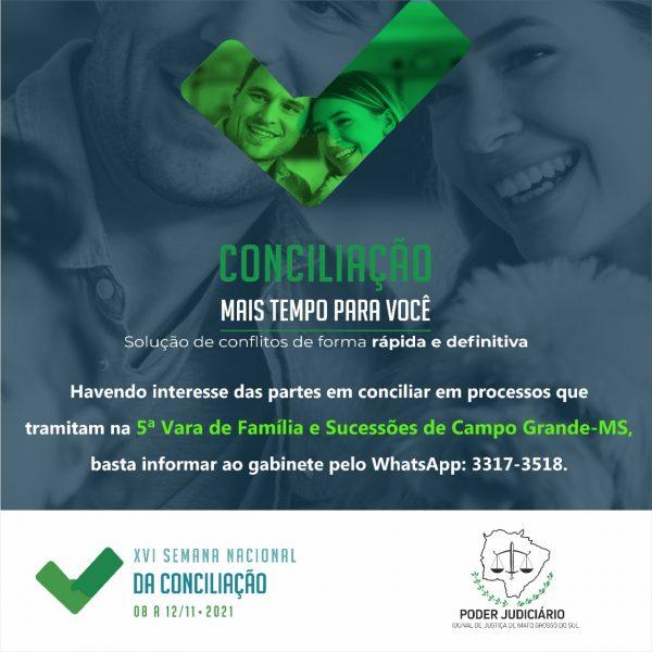 5ª Vara de Família e Sucessões de Campo Grande realiza mutirão de conciliação .