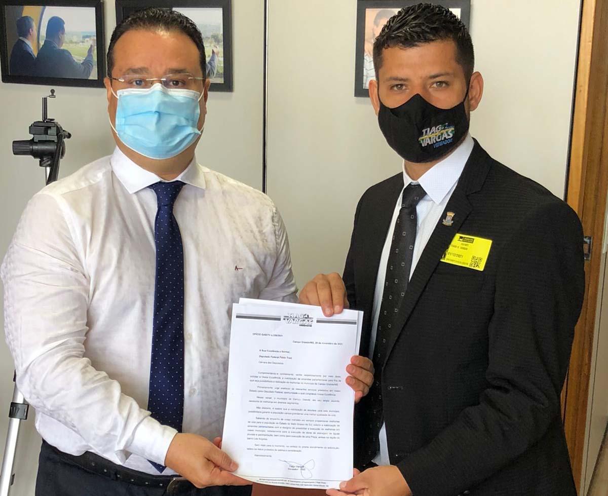 Tiago Vargas vai a Brasília e consegue R$ 1 milhão  para Campo Grande.
