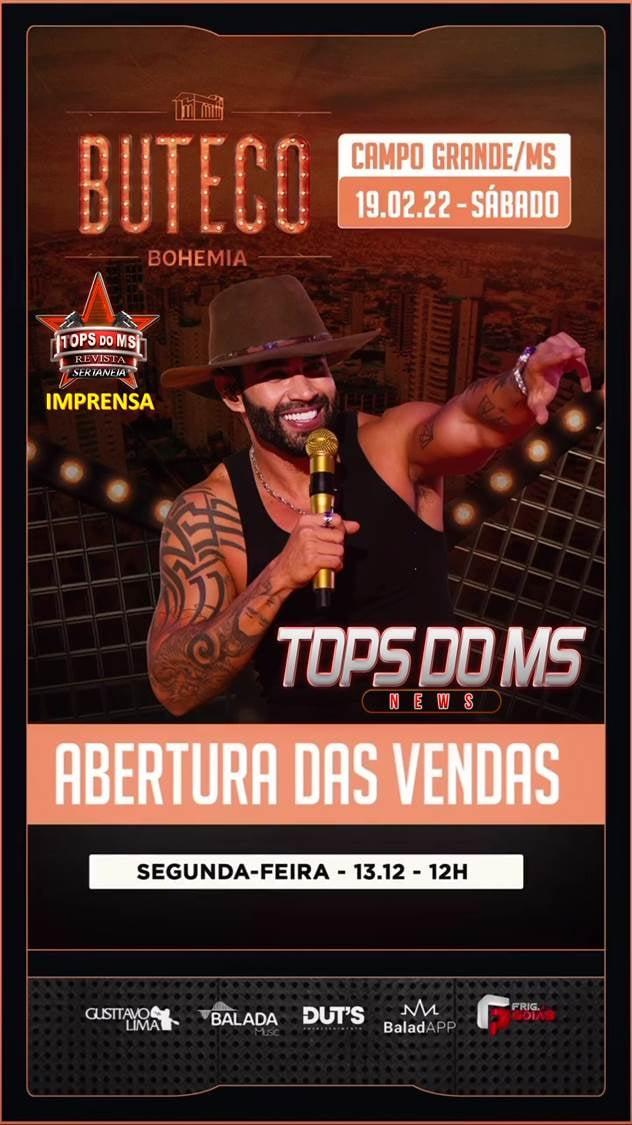 Venda de ingressos para “Buteco” do Gusttavo Lima é liberada