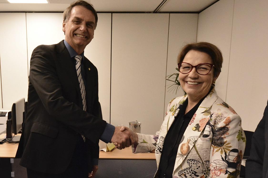 Aliados não descartam Tereza Cristina como  vice do Presidente Jair Messias  Bolsonaro