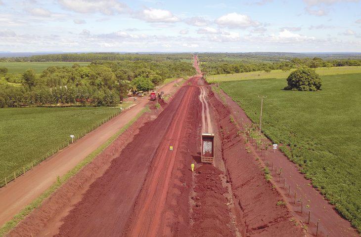 Pavimentação da MS-352 em Terenos.