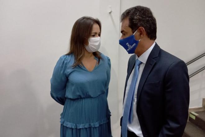 Prefeito Marquinhos Trad reafirma a sua renuncia da prefeitura, passando o cargo para a sua vice Adriane Lopes. 