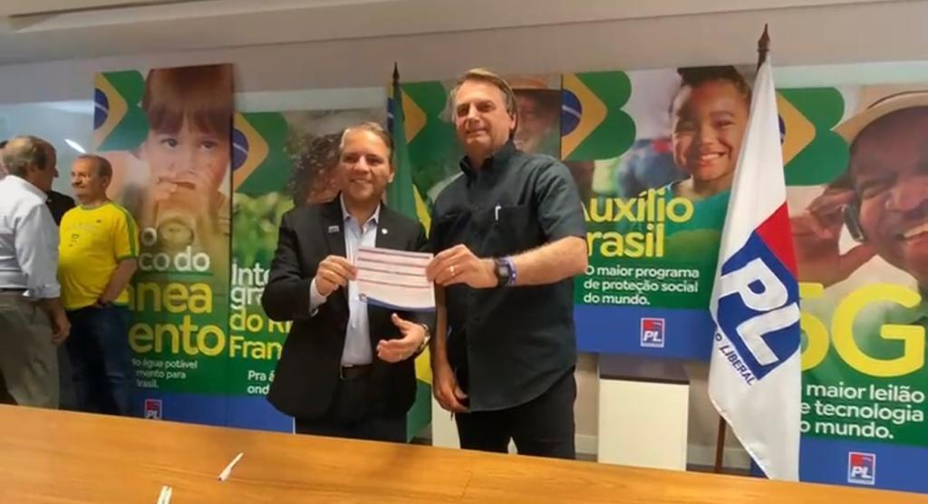Presidente Jair Messias Bolsonaro abona filiação do Coronel David ao PL e diz que vem a Mato Grosso Do Sul no dia 29.