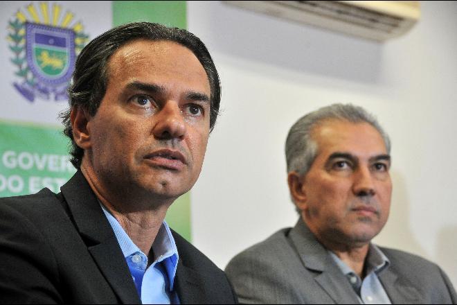 Governador Reinaldo Azambuja busca apoio de Marquinhos para candidatura de Riedel