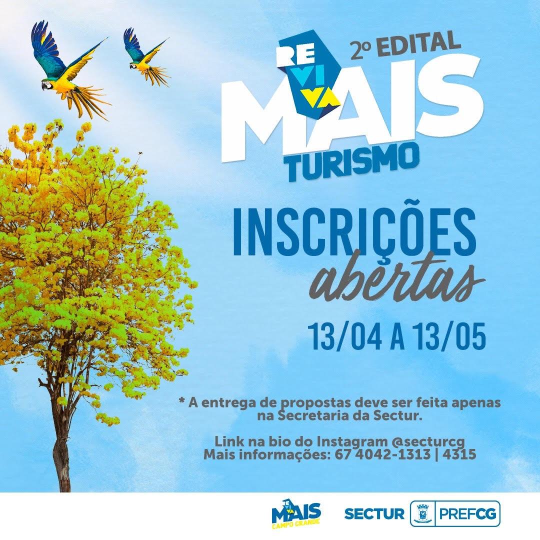 PREFEITURA LANÇA 2ª EDIÇÃO DO EDITAL REVIVA MAIS TURISMO COM ORÇAMENTO DE R$ 700 MIL.