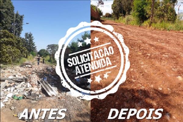 No Santa Felicidade, rua é recuperada após pedido do vereador Tiago Vargas.