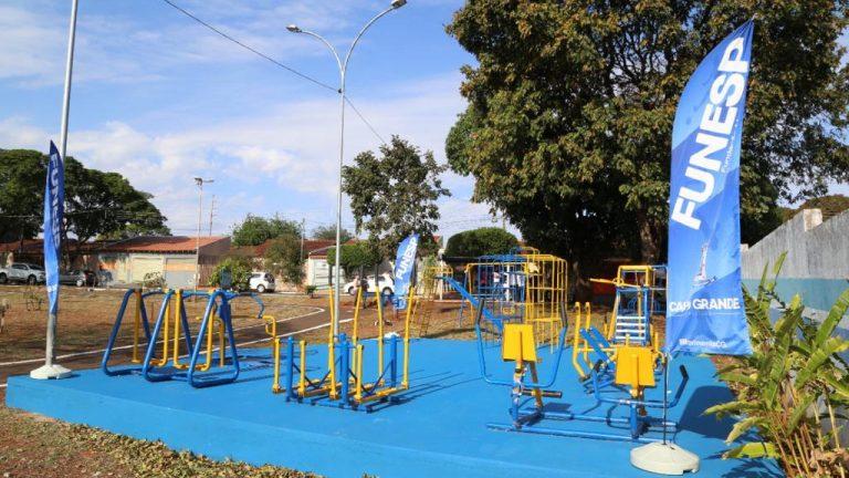 PREFEITURA INAUGURA ACADEMIA AO AR LIVRE NO PARQUE RESIDENCIAL AZALÉIA.