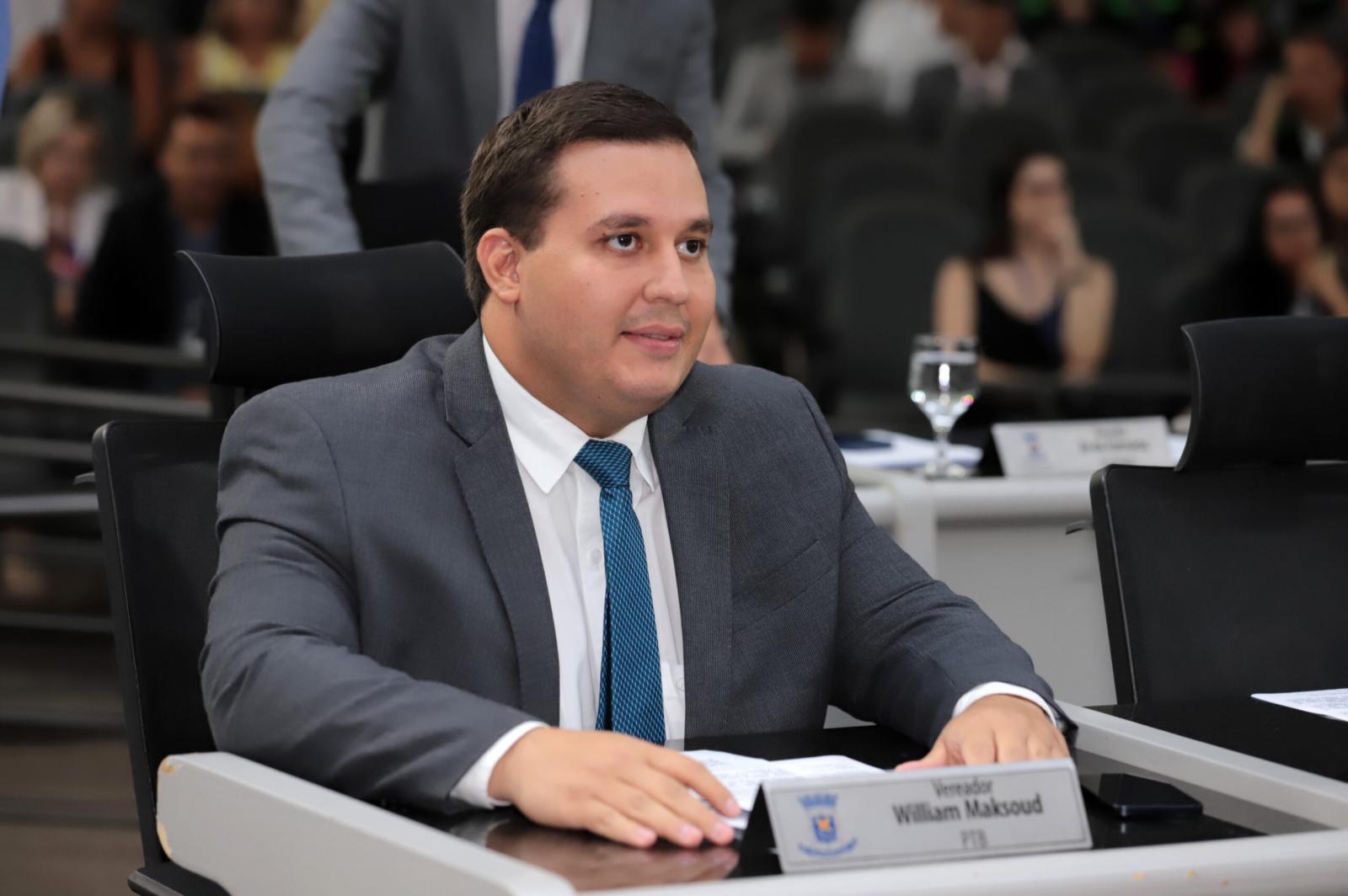 Vereador William Maksoud compõe quatro comissões permanentes da Câmara Municipal.