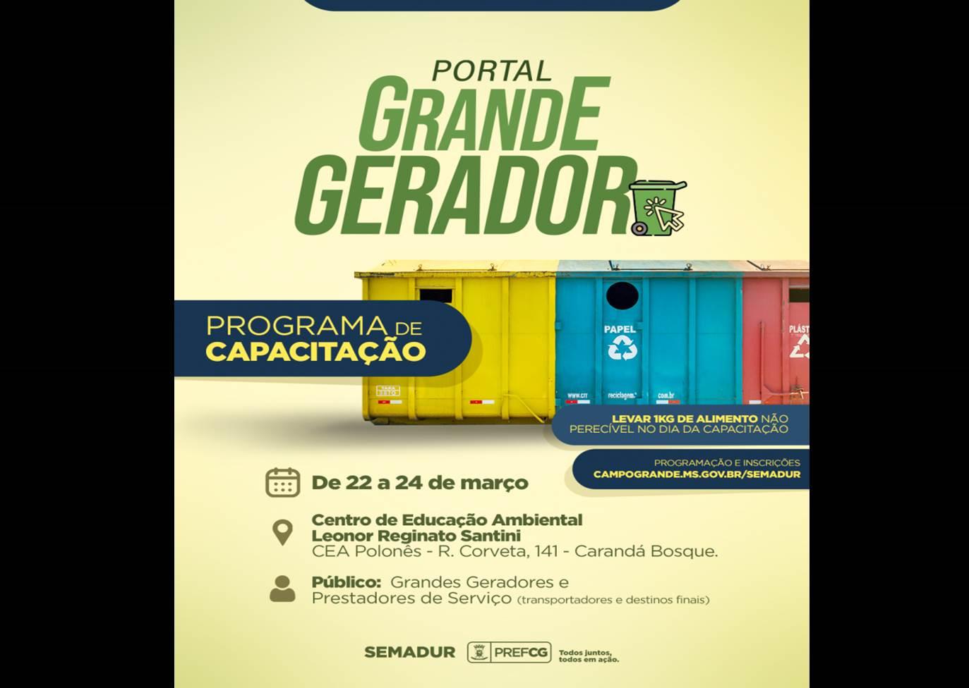 PREFEITURA LANÇA PORTAL QUE FARÁ MONITORAMENTO DIÁRIO DOS RESÍDUOS PRODUZIDOS POR GRANDES GERADORES.