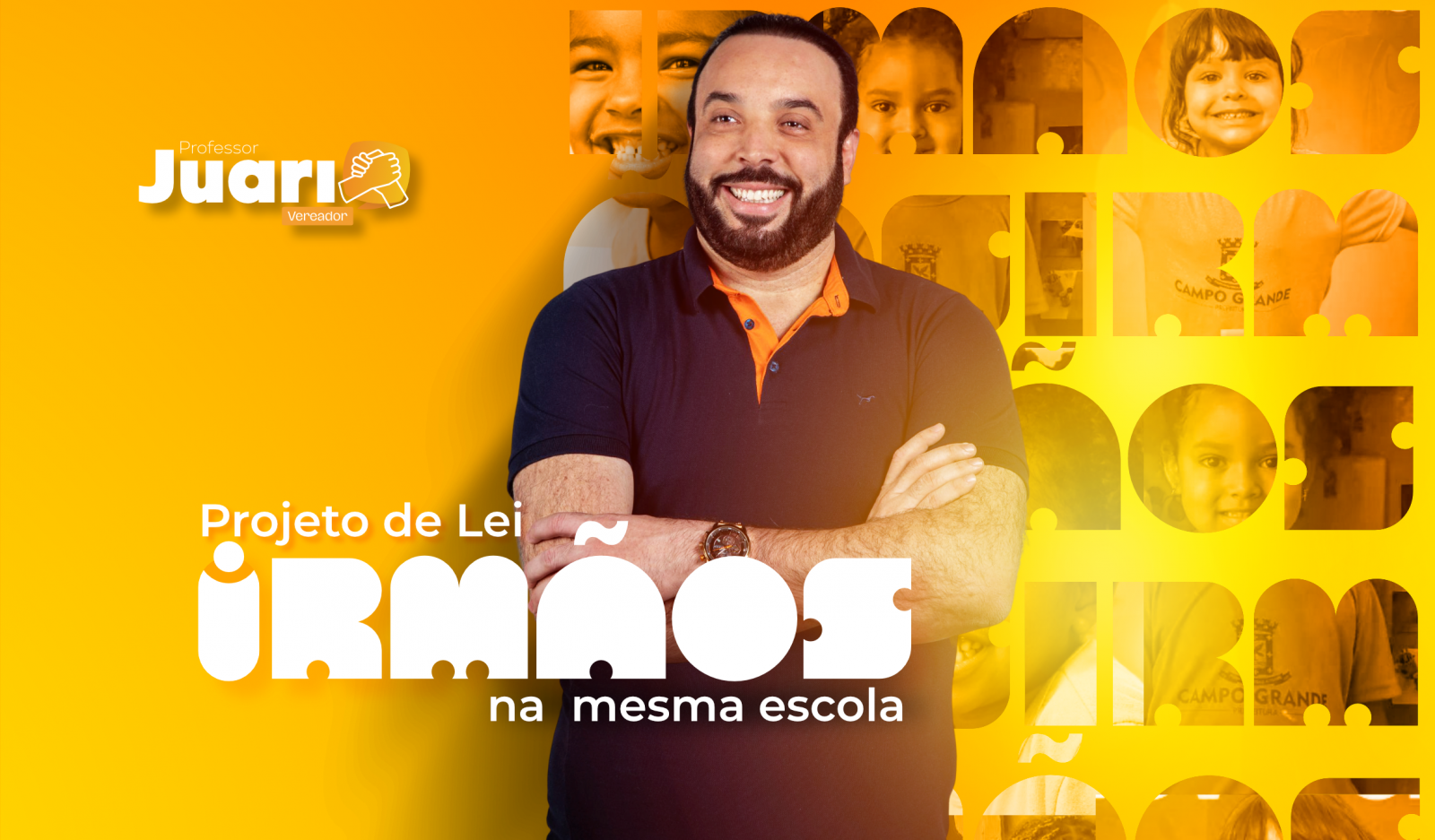Professor Juari é autor de projeto que prioriza matrícula de irmãos na mesma escola.