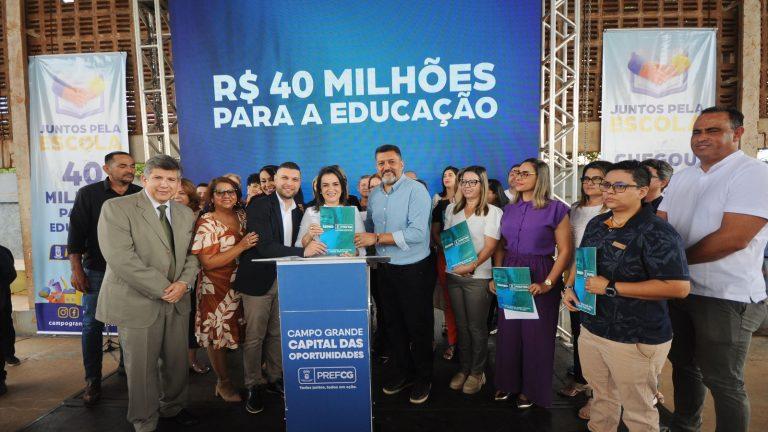 Prefeitura lança revitalização das escolas da região do Prosa e anuncia asfalto do Noroeste.