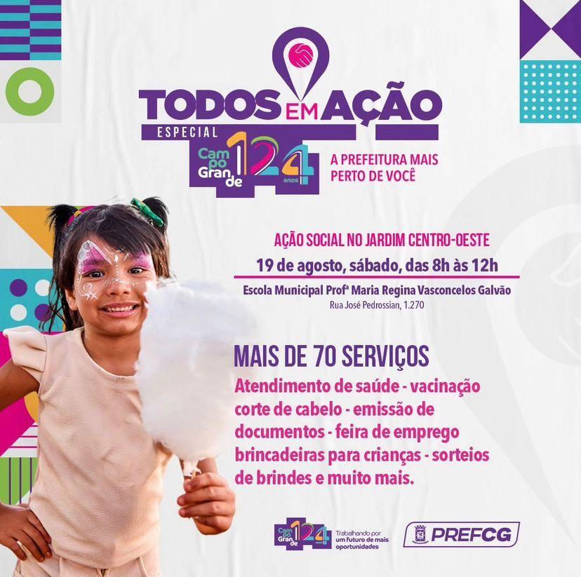 Edição Especial do Todos em Ação acontece neste sábado, das 8h às 12h, com mais de 70 serviços.