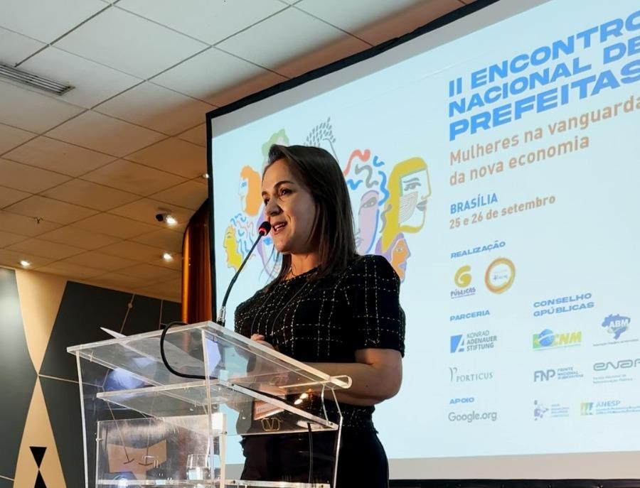 Em abertura de Encontro Nacional de Prefeitas, Adriane Lopes destaca participação das mulheres nos cargos de liderança.