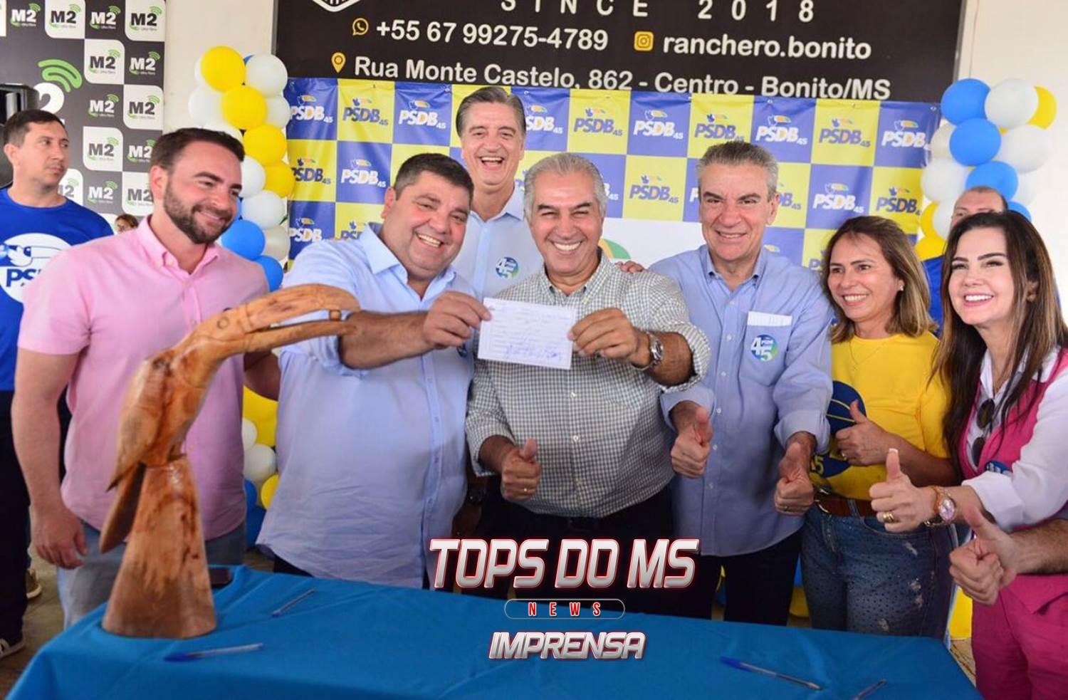 Prefeito de Bonito se filia ao PSDB e partido domina 62% das prefeituras de Mato Grosso do Sul