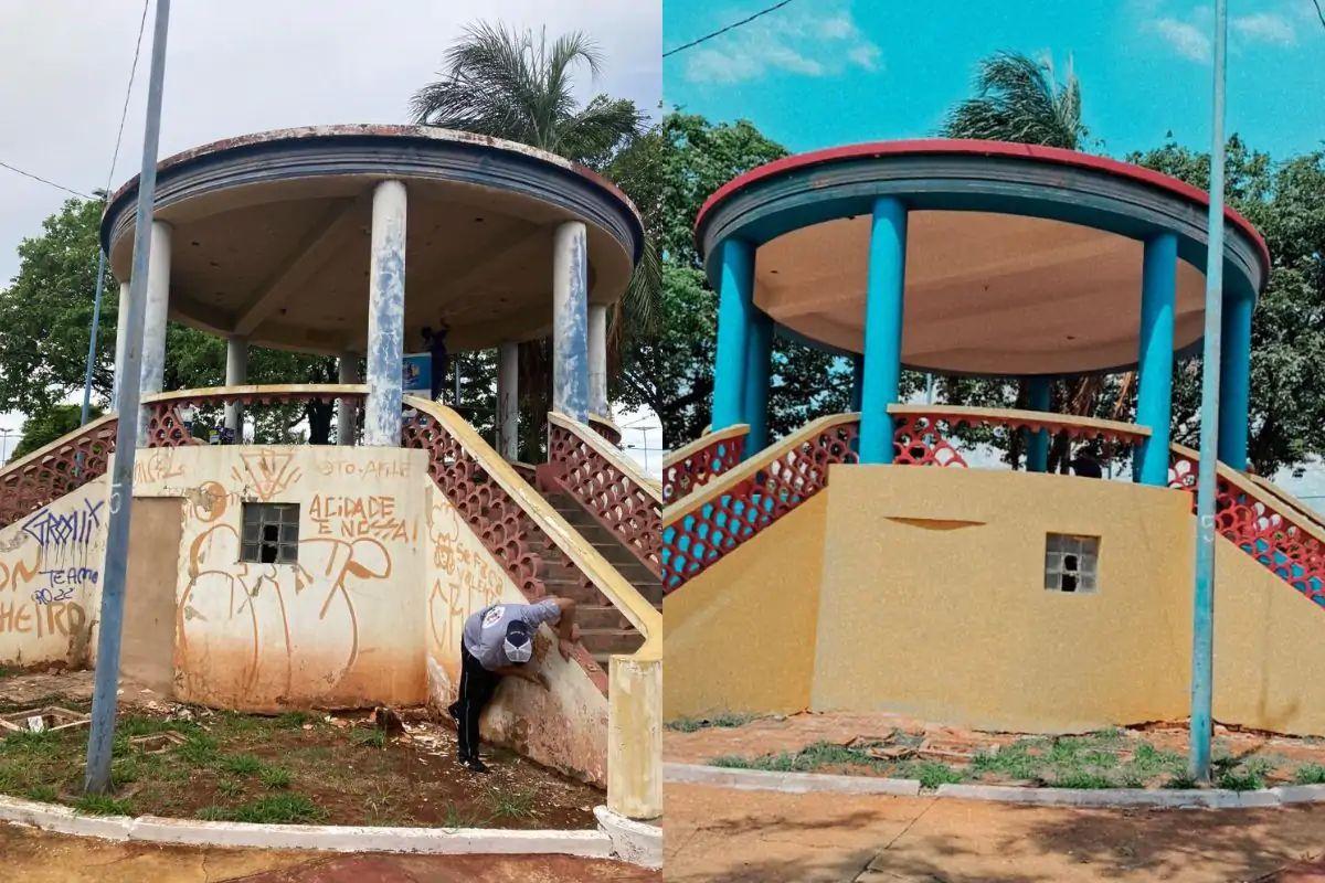 Bairro Amambaí faz 102 anos com tributo a Delinha e coreto de cara nova.