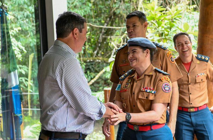 Governador Eduardo Riedel  promove a primeira coronel da história do Corpo de Bombeiros de MS.