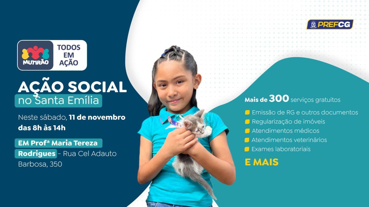 Sábado é dia de Mutirão Todos em Ação com mais de 300 serviços na região do Santa Emília.