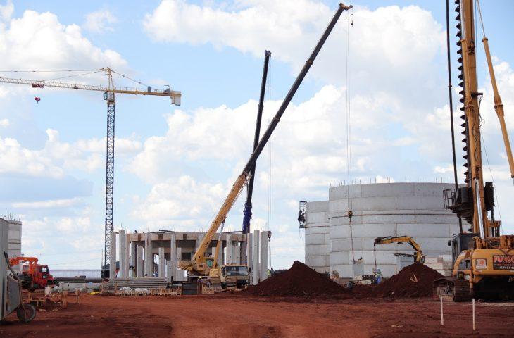 Obra de indústria de etanol de cereais gera 600 empregos em Sidrolândia.