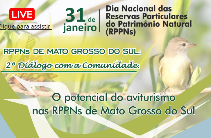 Imasul realiza hoje live para comemorar o Dia Nacional das Reservas Particulares do Patrimônio Natural.