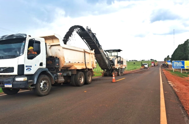 Rodovia concessionada pelo Estado utiliza técnica de reciclagem nas obra de recuperação do trecho.