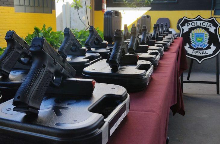 Novas pistolas Glock reforçam segurança pública e ação da Polícia Penal em Mato Grosso do Sul.