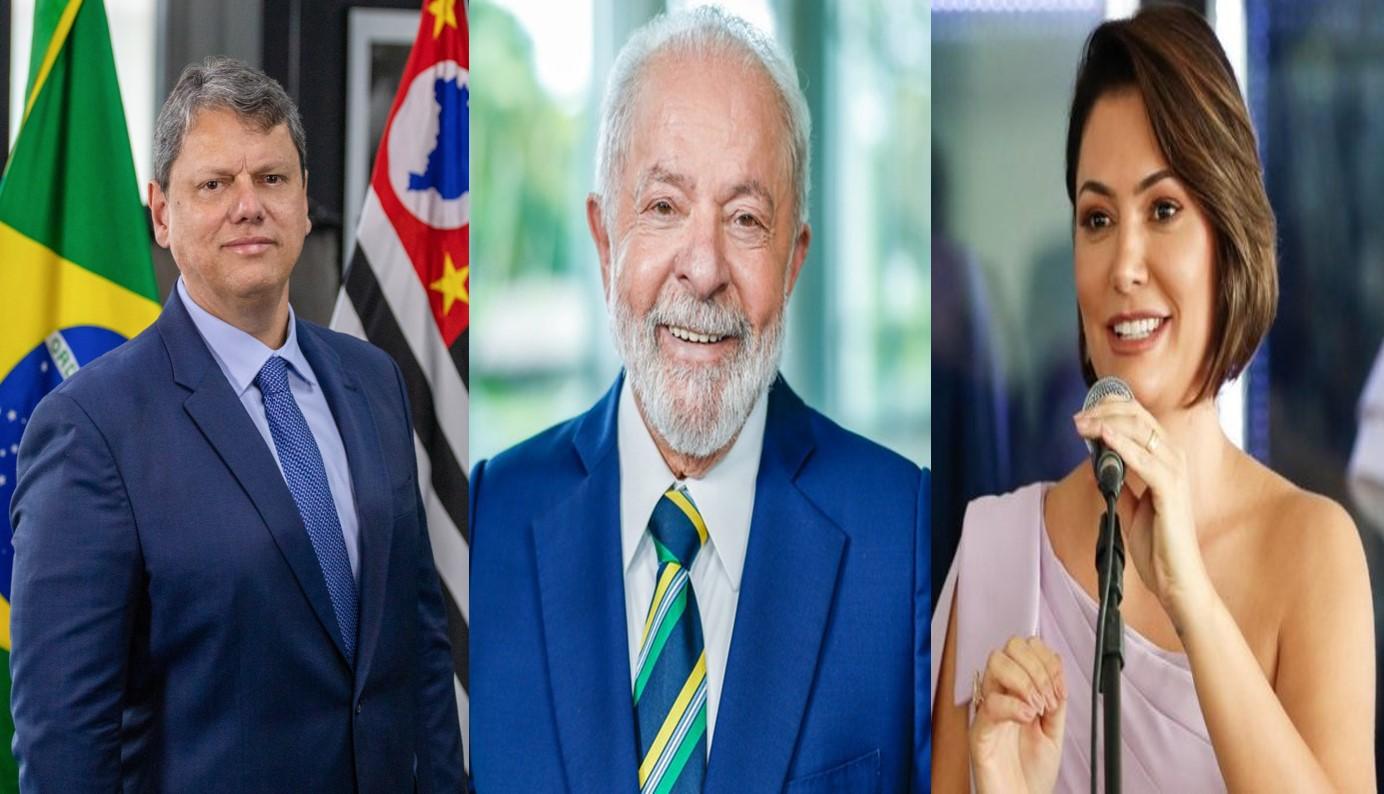Michele e Tarcísio são os preferidos para representarem Bolsonaro contra Lula.