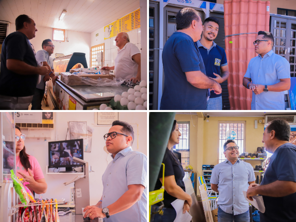 Papy visita empresas e conversa com moradores sobre queimada na Região do Bandeira.