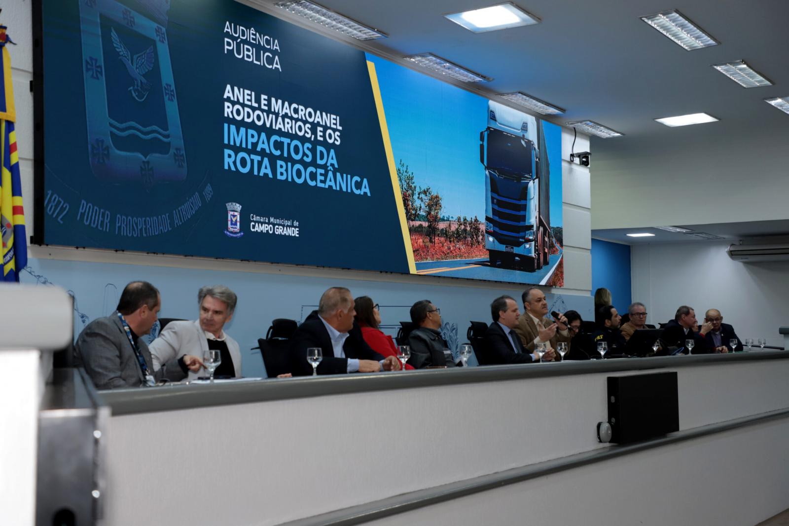 Macro anel e duplicação são debatidos em audiência sobre impacto da Rota Bioceânica em rodovias dentro da Capital.