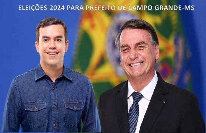 O partido PL  do ex presidente Jair Messias Bolsonaro fica próximo do pré-candidato a prefeito de Campo Grande Beto Pereira.