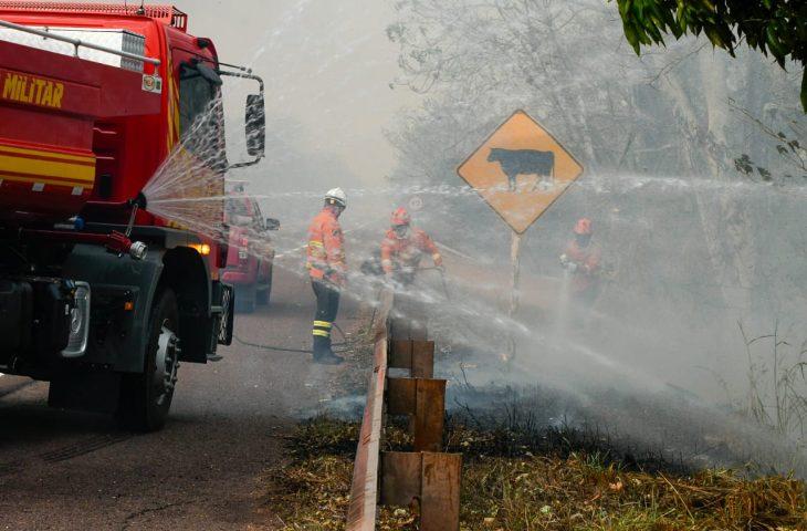 Chuva de 20 mm chega a várias regiões do Pantanal e ajuda a controlar incêndios florestais em MS.