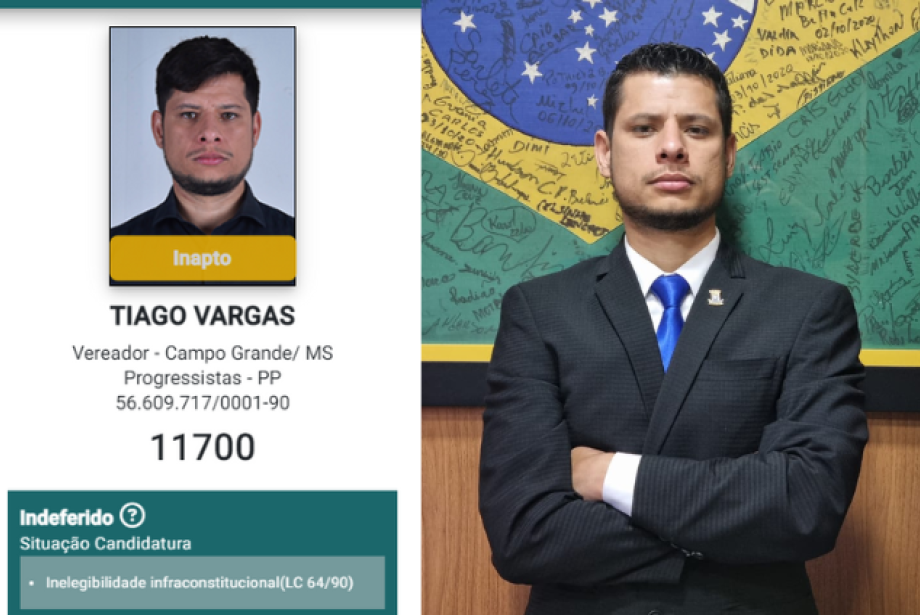 Por motivo ético-profissional, Tiago Vargas tem candidatura impugnada.