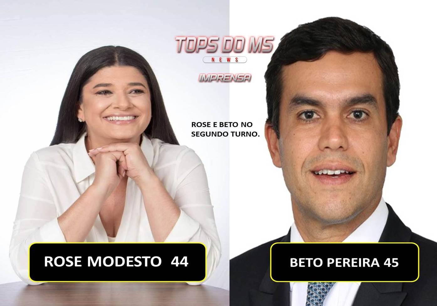 Rose Modesto e Beto Pereira  liderando o segundo turno, é o que mostra a nova  Pesquisa Ranking.