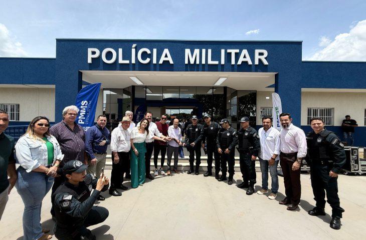 Governo de MS entrega obras de impacto no esporte, segurança e saneamento em Chapadão do Sul.