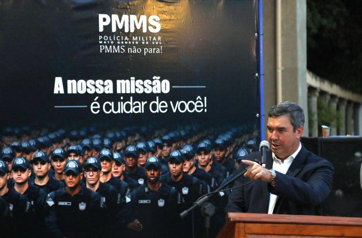 O Governador Eduardo Riedel da inicio a operação Boas Festas” da PMMS com a entrega de 70 novas viaturas para Campo Grande Mato Grosso do Sul.