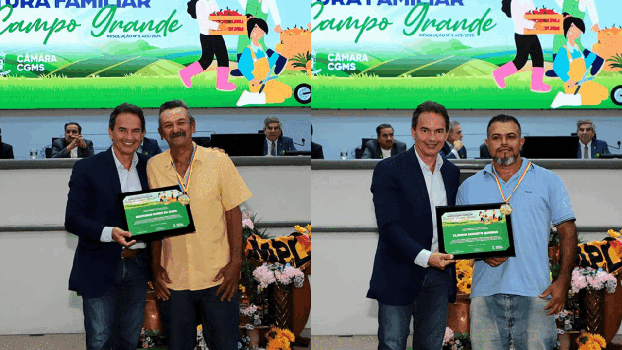 Vereador Marquinhos Trad homenageia representantes da agricultura familiar em sessão solene na Câmara Municipal.