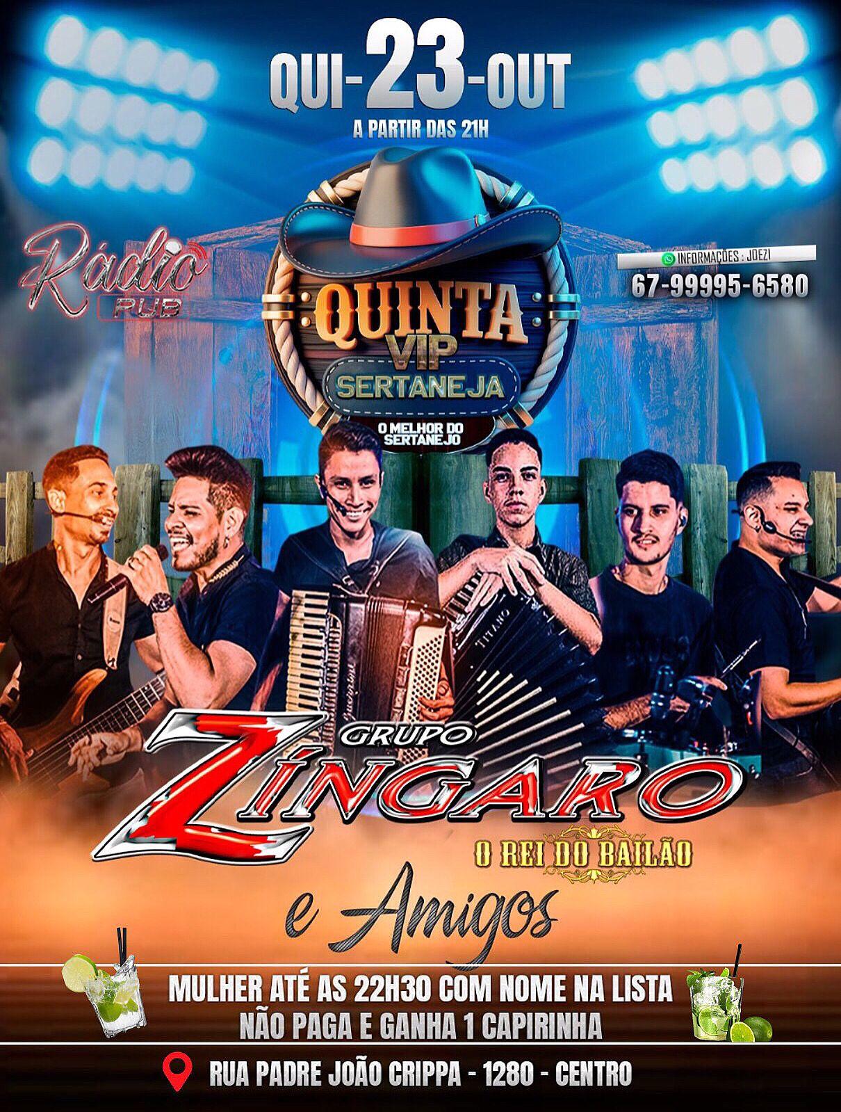 Vem Aí: Quinta VIP Sertaneja na Boate do  Rádio Clube Cidade! Nesta Quinta-Feira Dia 23 de Outubro!!