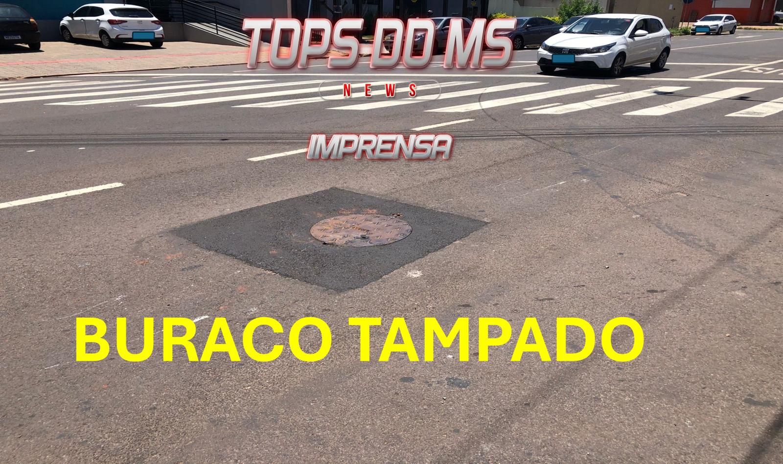 O Jornal TOPS DO MS NEWS, fez a solicitação de tampar esse  Buraco perigoso na rua Rui Barborsa esquina com a Rua João Pedro de Souza e foi resolvido após demanda encaminhada à Prefeitura e ao Deputado Lídio Lopes.
