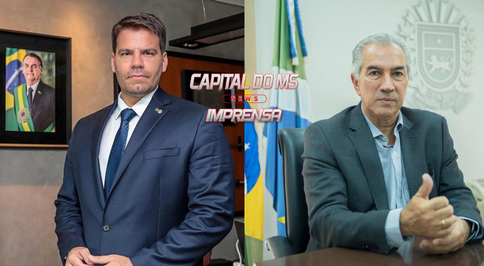 O capitão contar comemora estar à frente de Reinaldo Azambuja em pesquisa citada na lista de Flávio Bolsonaro.