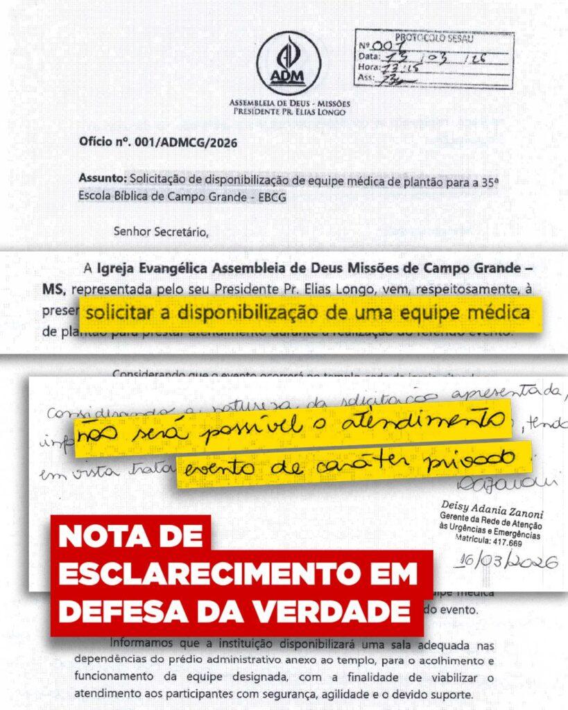 Nota de esclarecimento em defesa da verdade. Nota de esclarecimento em defesa da verdade.
