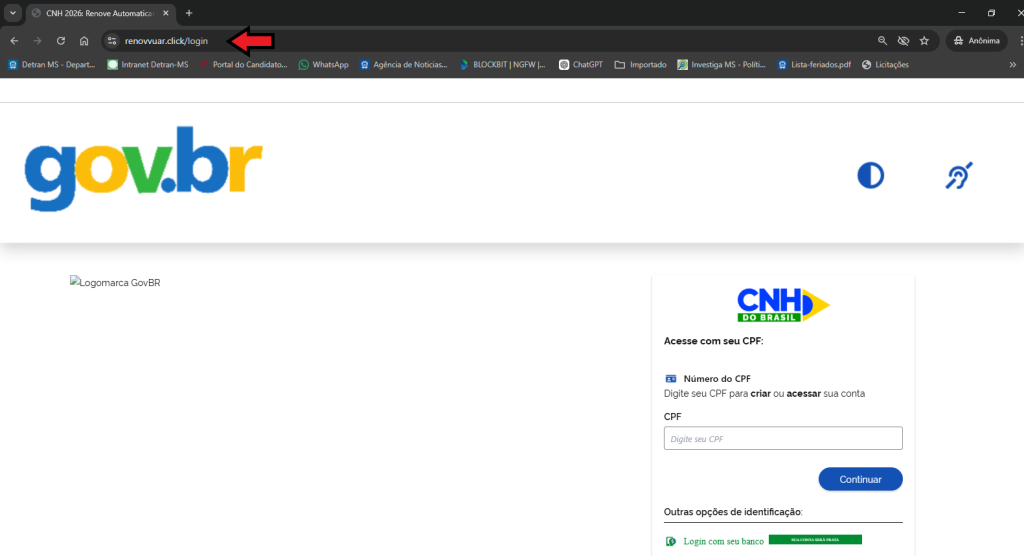 Renovação automática da CNH é usada como isca em golpe digital contra condutores. Renovação automática da CNH é usada como isca em golpe digital contra condutores.