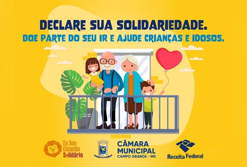 Câmara CG é parceira na campanha para destinação do Imposto de Renda a fundos sociais.
